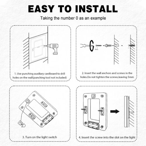 ISUNMEA 6.7 Inch Solar Lighted House Numbers for Outside, Light Up Waterproof LED Address Signs for Houses, Backlit Illuminated Exterior Modern House Numbers Light
